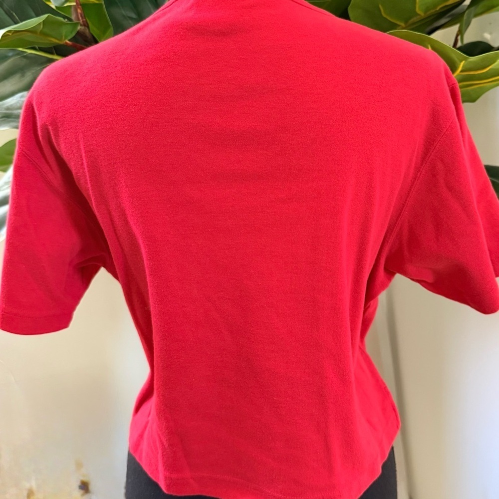Crop Tee Duo…Vibrant Red USA Design & Robin Egg Blue, Liz & Co and Chaus brands - Picture 8 of 12